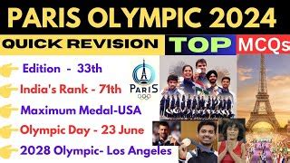 Paris Olympics 2024 Mcq Paris Olympics Important Questions Olympics Gk