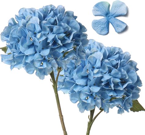 Tifuly künstliche Hortensie Blume 5 PCS realistische einzelne lange