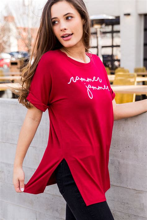 Hotty Toddy Pride Script Side Slit Tee