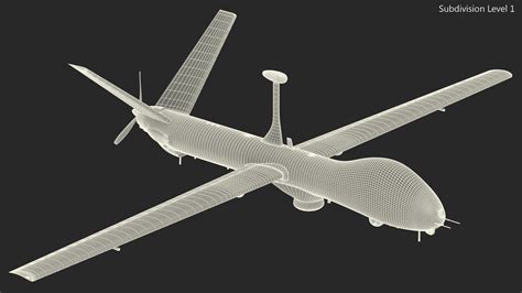 Elbit Hermes Uav Flight D Model Ds Blend C D Fbx Max