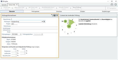 ZIS Ing Bau Prüfung anlegen und abschließen