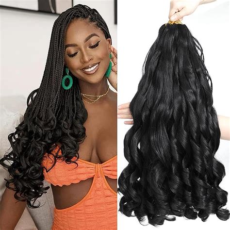 Bluonasi French Curl Braiding Hair Inch Loose Wave Braiding Hair