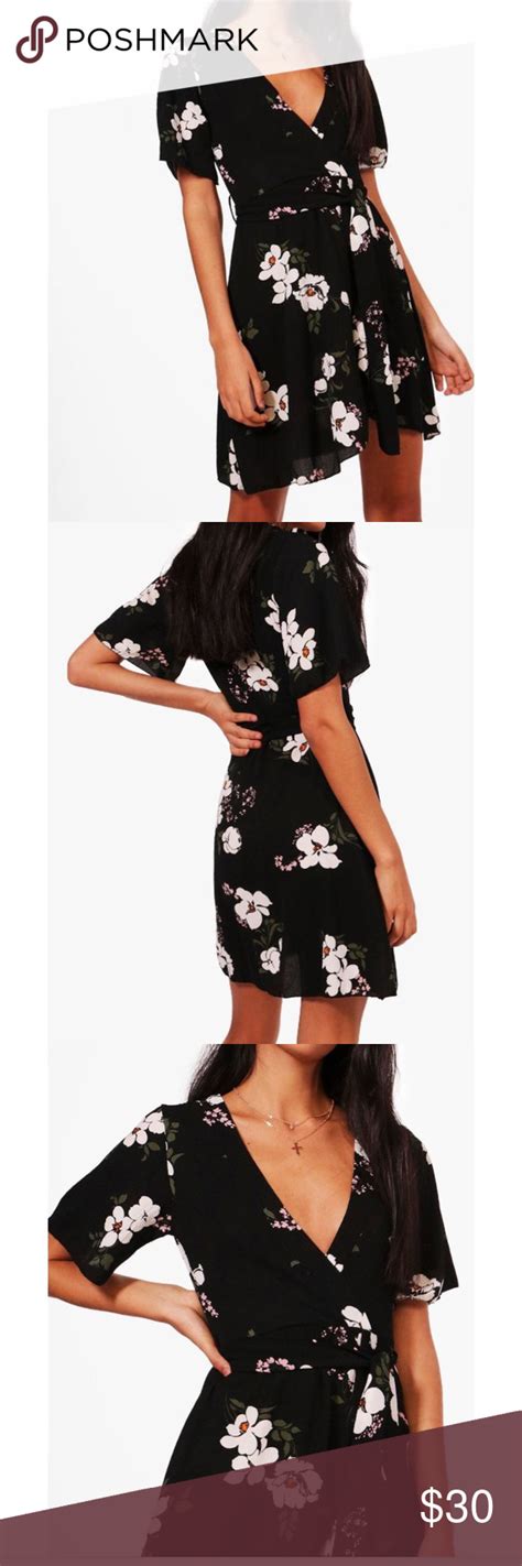 Sarah Floral Ruffle Tea Dress Black Tea Dress Dresses Clothes Design