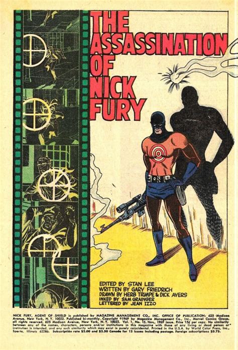 Nick Fury Agent Of Shield Nov Vf Nm St Appearance Of