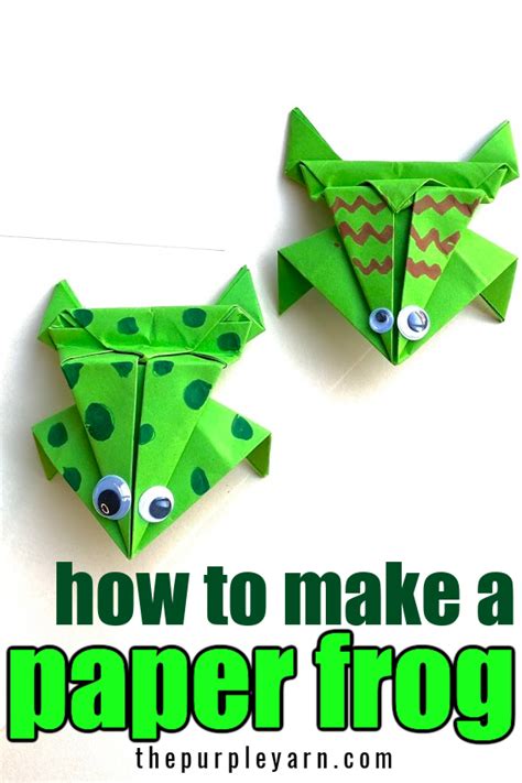 How To Make A Paper Jumping Frog Step By Step Tutorial Artofit