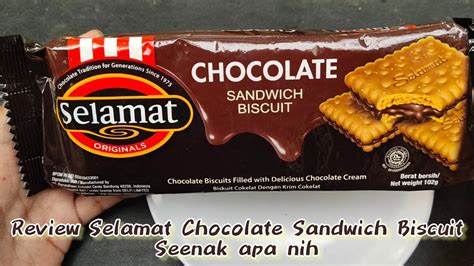 Selamat Chocolate Sandwich Biscuit Original Review Biskuit Coklat Krim