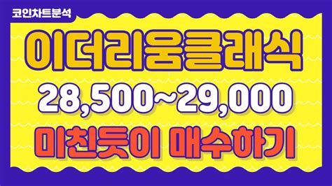 이더리움클래식 차트 분석 이더리움클래식 29000원 이하 미친듯이 매수하 Youtube