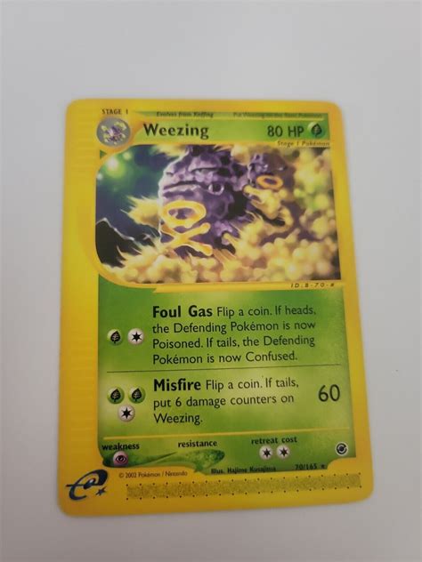 Pokemon Tcg Weezing 70165 Expedition Regular Rare Unlimited Grass Lp