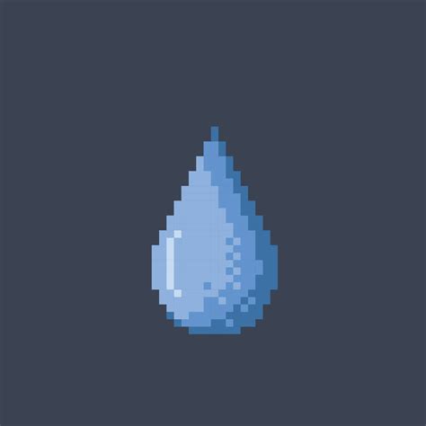 water drop in pixel art style 22910871 Vector Art at Vecteezy