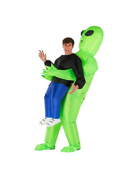 Buy Morph Green Inflatable Alien Costume Adult Space Funny Abduction