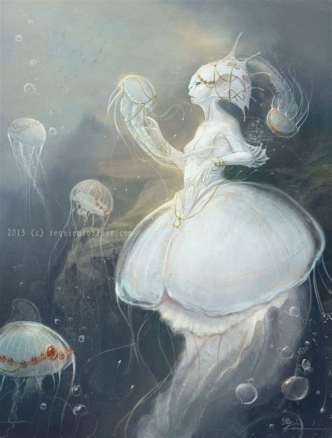 beautiful and creepy jellyfish-woman I bought the print at ComicCon Portfoliobox