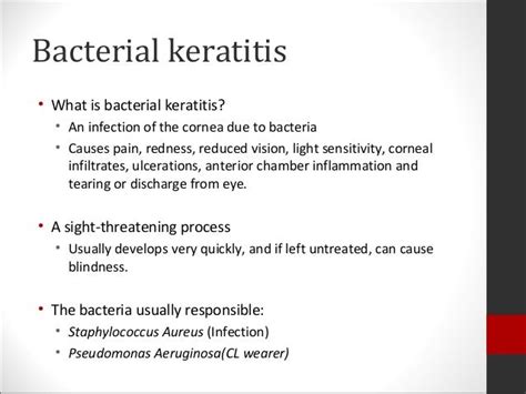 Bacterial keratitis