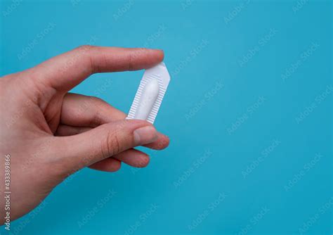 In A Woman S Hand A Candle In A Suppository Package For Anal Or Vaginal