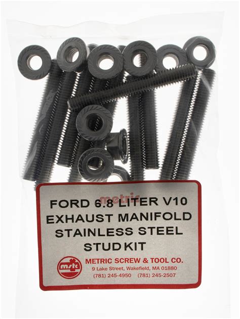 Ford 6 8 Liter V10 Stainless Steel Exhaust Manifold Stud Kit Metric