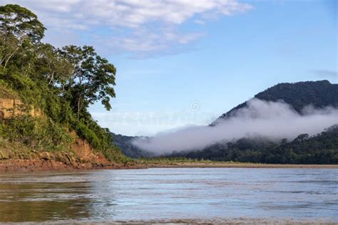 Green Rainforest Mountains In Clouds Amazon River Basin South America