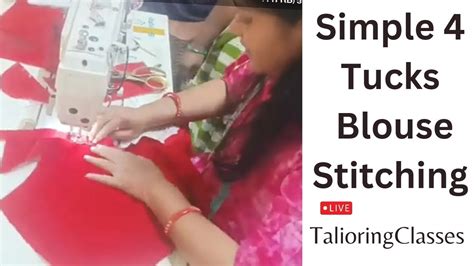 Simple Tucks Blouse Stitching Youtube