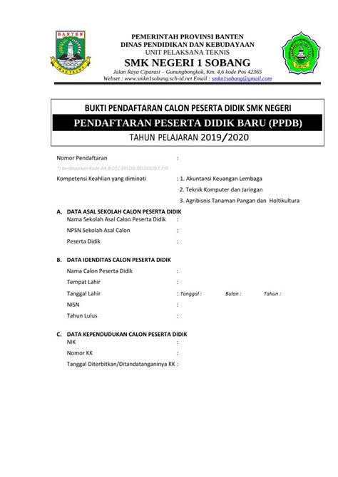 Pdf Pemerintah Provinsi Banten Dinas Pendidikan Dan Ppdb