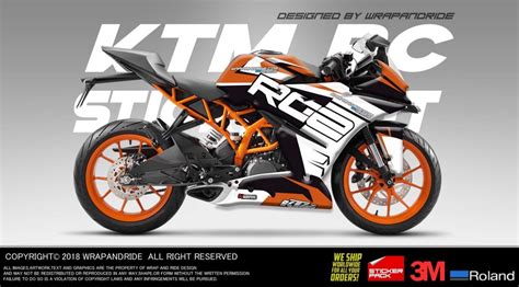 Multicolor Ktm Rc Edition Full Body Wrap Decals Sticker Kit At Rs