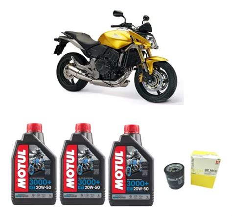 Kit Troca De Leo Motul Cb F Hornet Filtro Frete Gr Tis