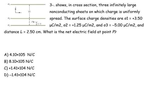 Solved Shows In Cross Section Three Infinitely Large Chegg