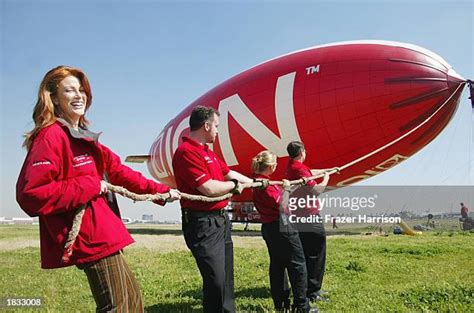 31 Angie Everhart And The Saturn Blimp Stock Photos High Res Pictures