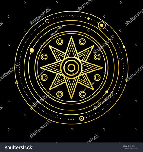 Cartoon Drawing Ancient Sumerian Symbol Divine Stock Vector (Royalty ...