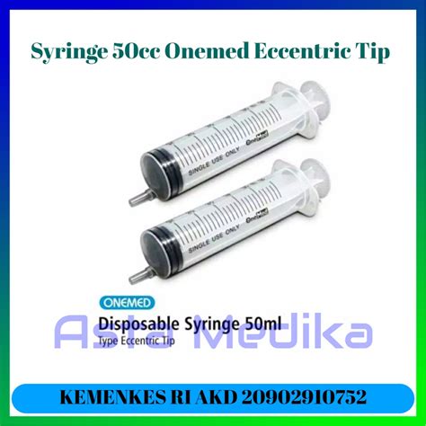 Jual OneMed Spuit 50cc Lubang Samping Syringe 50cc Lubang Tengah Spuit