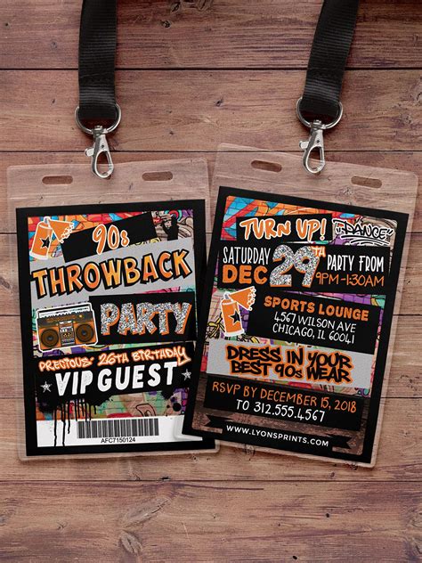 Hip Hop Swagger Vip Pass Backstage Pass Vip Invitation Etsy