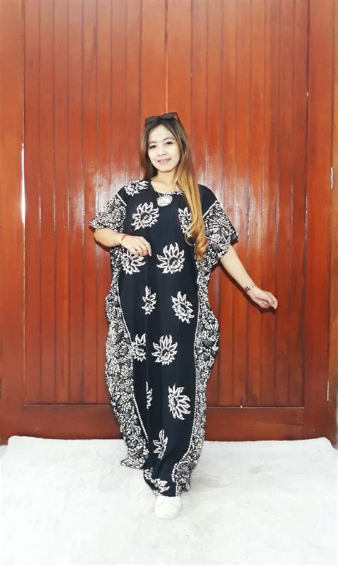 Jual Baju Long Dress Batik Panjang Kelelawar Hitam Thebatik Co Id