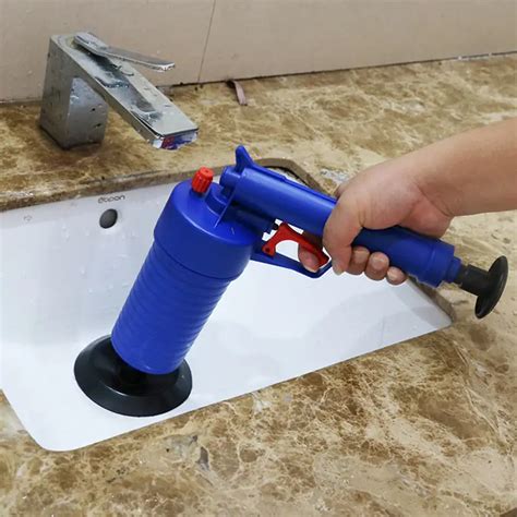 Home Sink Pipe Clog Remover High Pressure Air Drain Blaster Gun Pipe