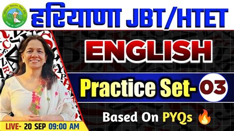 HARYANA JBT HTET 2024 ENGLISH PRACTICE SET ENGLISH PREVIOUS YEAR