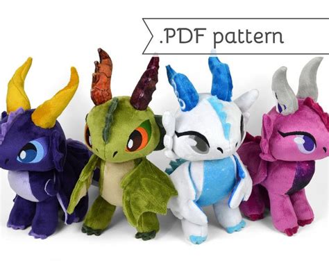 Dragon Plushie Pdf Coudre Des Animaux En Peluche Modèle De Peluche