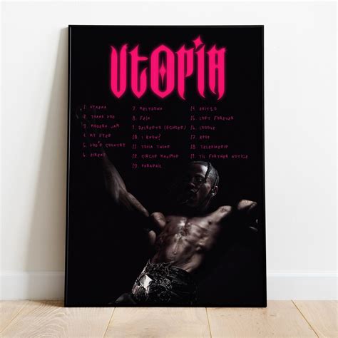 Travis Scott Tracklist Print Exclusive UTOPIA Album Poster Etsy