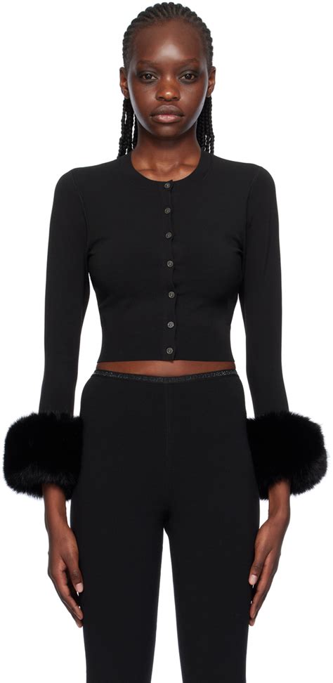 Alexander Wang Black Cropped Cardigan Alexander Wang