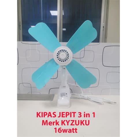 Jual Kipas Angin Duduk Jepit Dinding Kyzuku Kyuzuku W Watt Klip