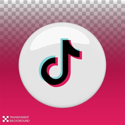 3d Render Icono De Tiktok De Redes Sociales Archivo PSD Premium