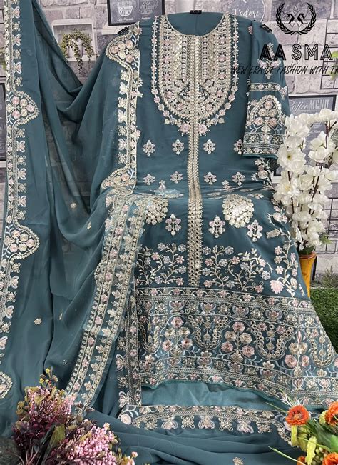 Vardan Ethnic Aasma Heavy Pure Faux Georgette Wholesale Pakistani