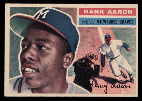 Lot Detail Hank Aaron Milwaukee Braves Topps Trading Card