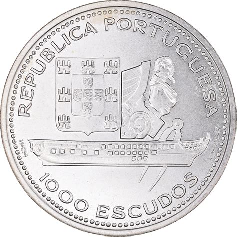 Coin Portugal 1000 Escudos 1996 Silver KM 688 European Coins