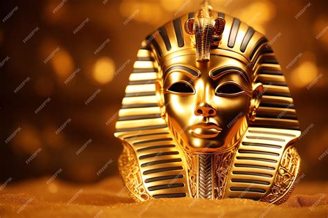 Premium Photo Golden Mask Reminiscent Of Tutankhamuns Famous Burial