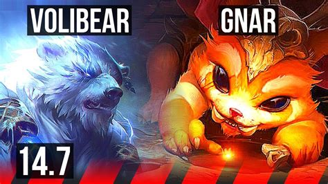 Volibear Vs Gnar Top 1211 7 Solo Kills Legendary 300 Games