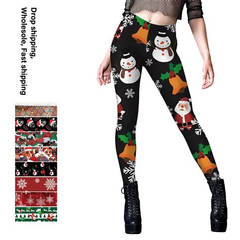 Vip Fashion New Women Xmas Trousers Ugly Christmas Snowman Santa Claus