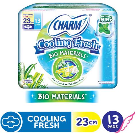 Charm Pembalut Cooling Fresh Bio 13s Wing 23cm Klik Indomaret