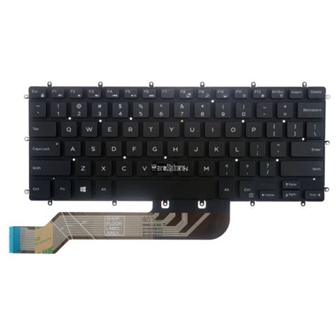 Laptop US Backlit Keyboard For Dell Latitude 3400 Black