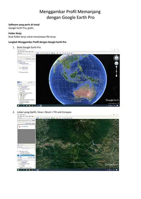 Profil Memanjang Dengan Google Earth Menggambar Profil Memanjang