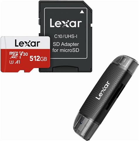 Amazon Lexar 512GB Micro SD Card And RW310 Memory Card Reader