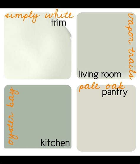 Color scheme paint choices BM simply white BM vapor trails BM pale oak ...