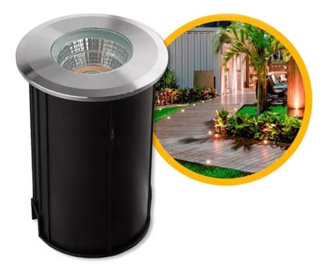 Balizador Spot Led Chão Piso Jardim 3w Embutir Blindado Solo