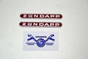 Zündapp GTS KS C 50 515 516 517 Tankaufkleber Tank Emblem Rot Silber