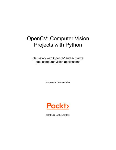 Solution Opencv Computer Vision Projects With Python Joseph Howse